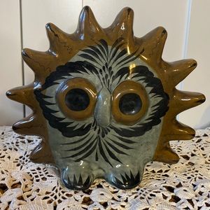 Tonala Ceramic Sun Owl Made in Mexico